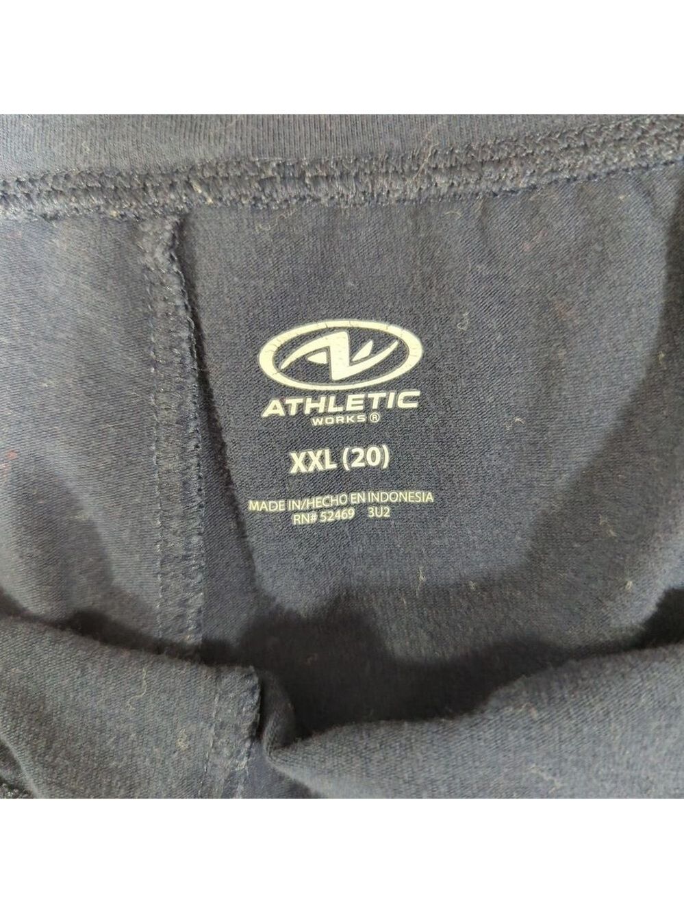 Women's Athletic Works Navy Knit Capri Pants Size XXL - Picture 10 of 10